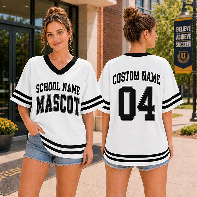 Personalized School Name Mascot Name And Number Teacher Mesh Jersey - Image 2