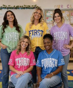Personalized Name And Grade Teacher Baseball Jersey