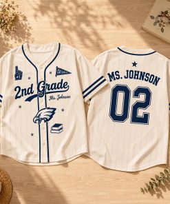 Personalized Grade Mascot Name Number Graphic Baseball Jersey