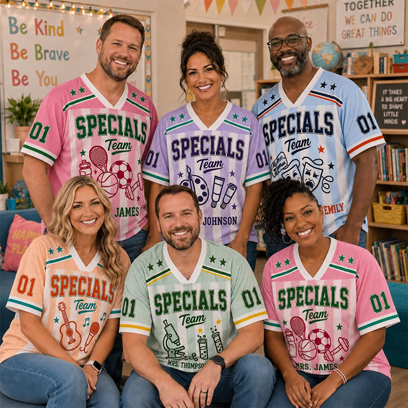 Personalized Name Specials Team Teacher Mesh Jersey - Image 2