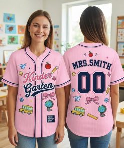Personalized Grade Name Number School Element Teacher Baseball Jersey
