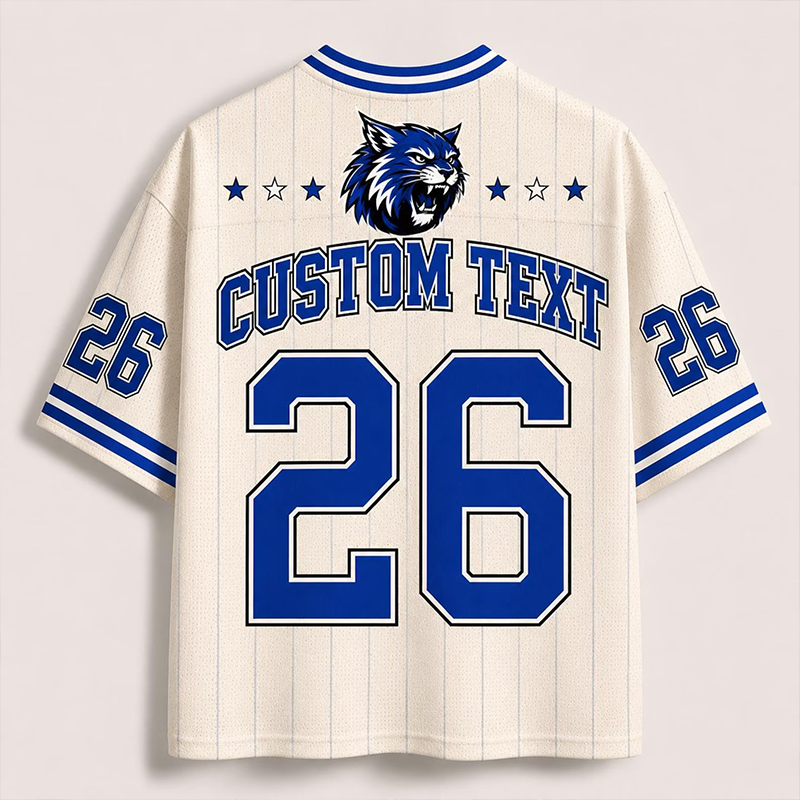 Personalized Mascot School Name And Number Striped Teacher Mesh Jersey - Image 2