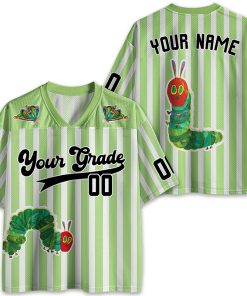 Personalized Grade And Name Cute Caterpillar Teacher Mesh Jersey