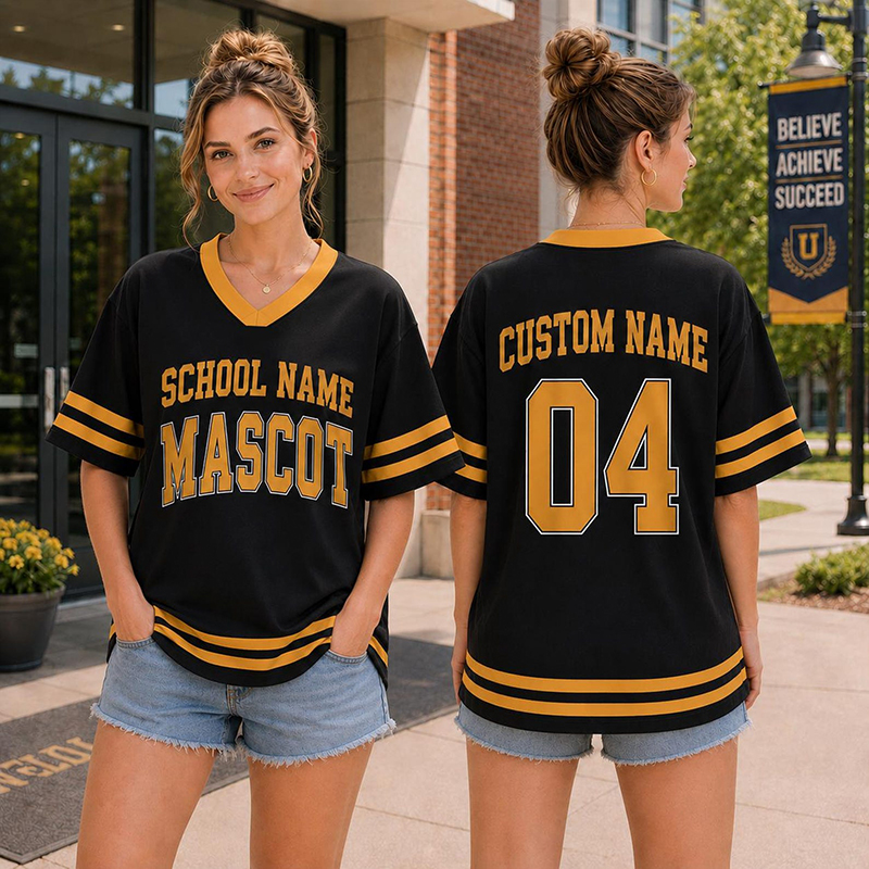 Personalized School Name Mascot Name And Number Teacher Mesh Jersey - Image 5