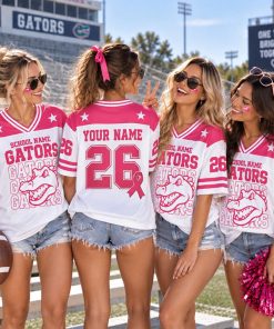 Personalized Mascot Breast Cancer Awareness Teacher Mesh Jersey