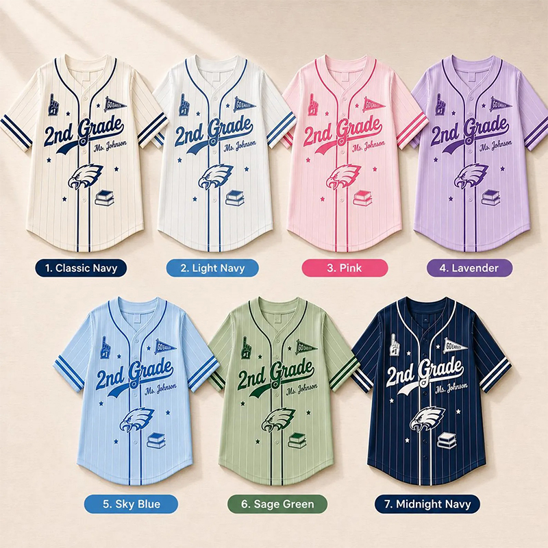 Personalized Grade Mascot Name Number Graphic Baseball Jersey - Image 8