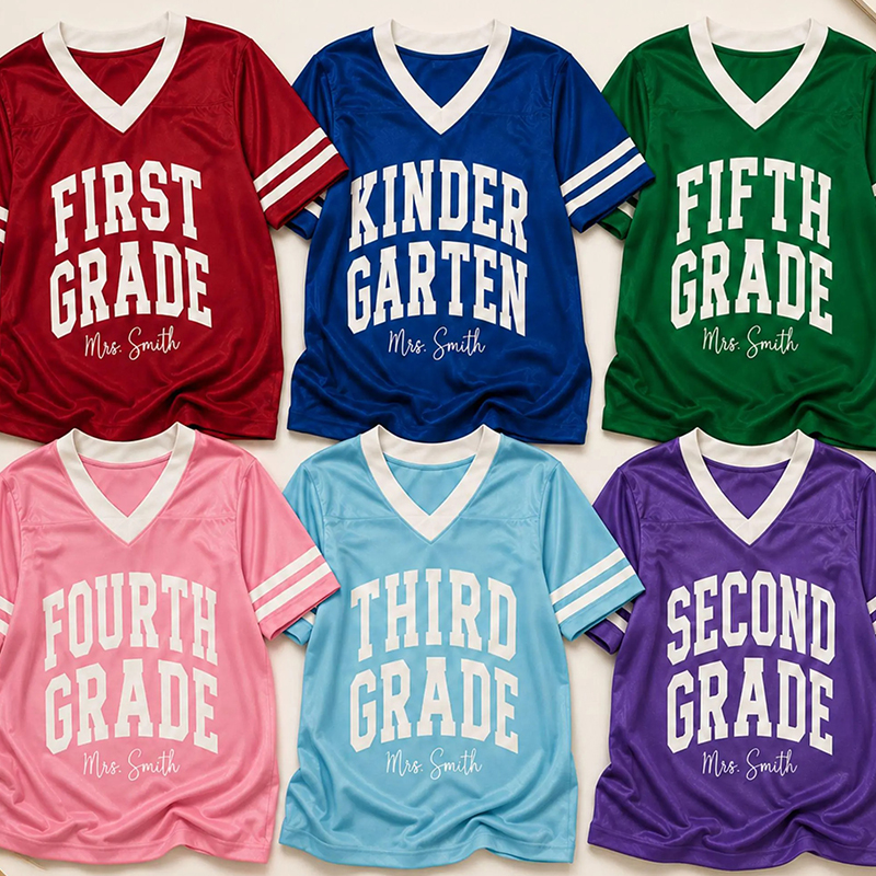 Personalized Grade And Name Teacher Mesh Jersey - Image 3