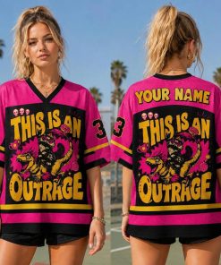 Personalized Name This Is An Outrage Teacher Mesh Jersey